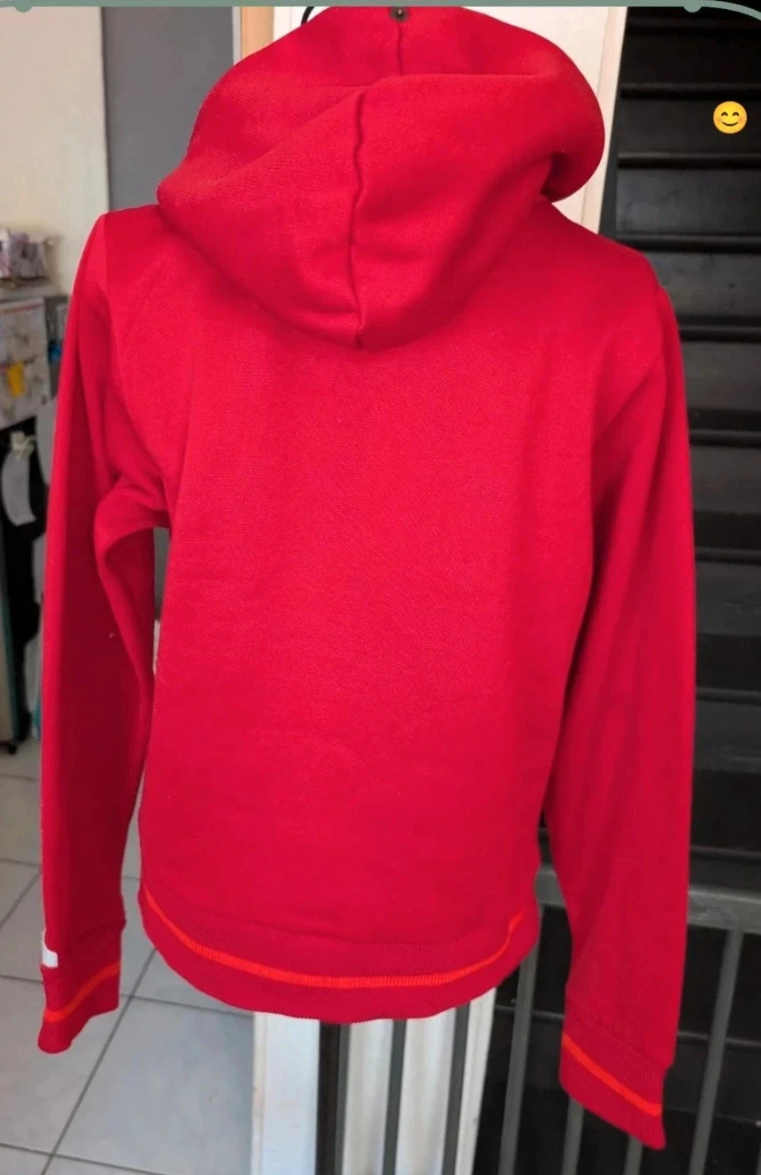 Magnifique Red Nike "Just Do It" Hoodie - Vintage - Size L – photo 4